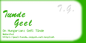 tunde geel business card